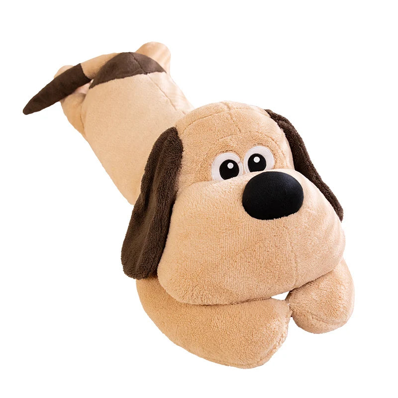 Cartoon Tan Long Plush Dog Pillow