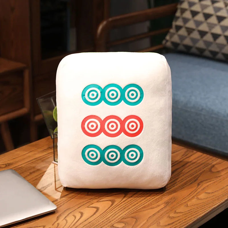 Mahjong Tile Plush Cushion with Iconic Designs
