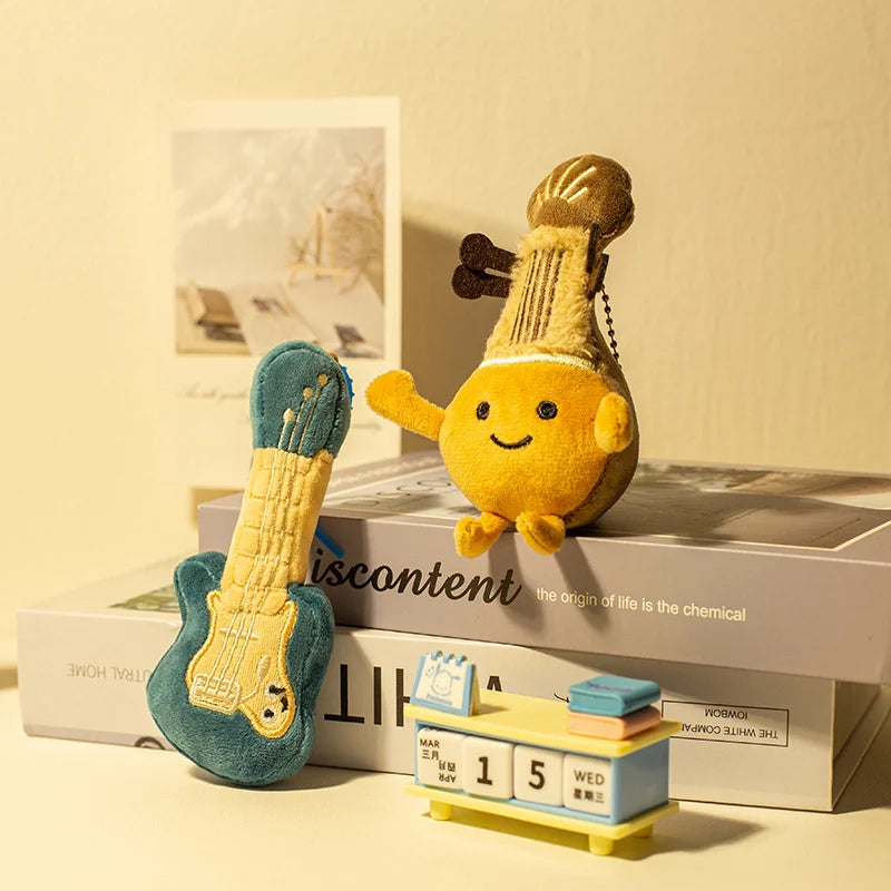 Adorable Plush Instrument & Fruit Keychain