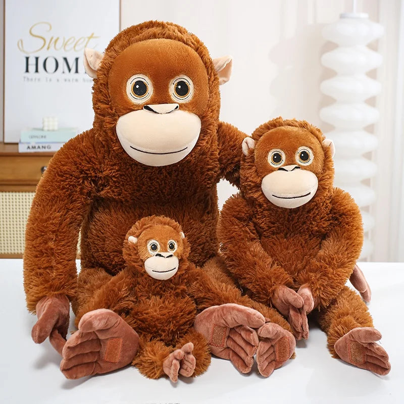Soft Red-Brown Hugging Orangutan Plush