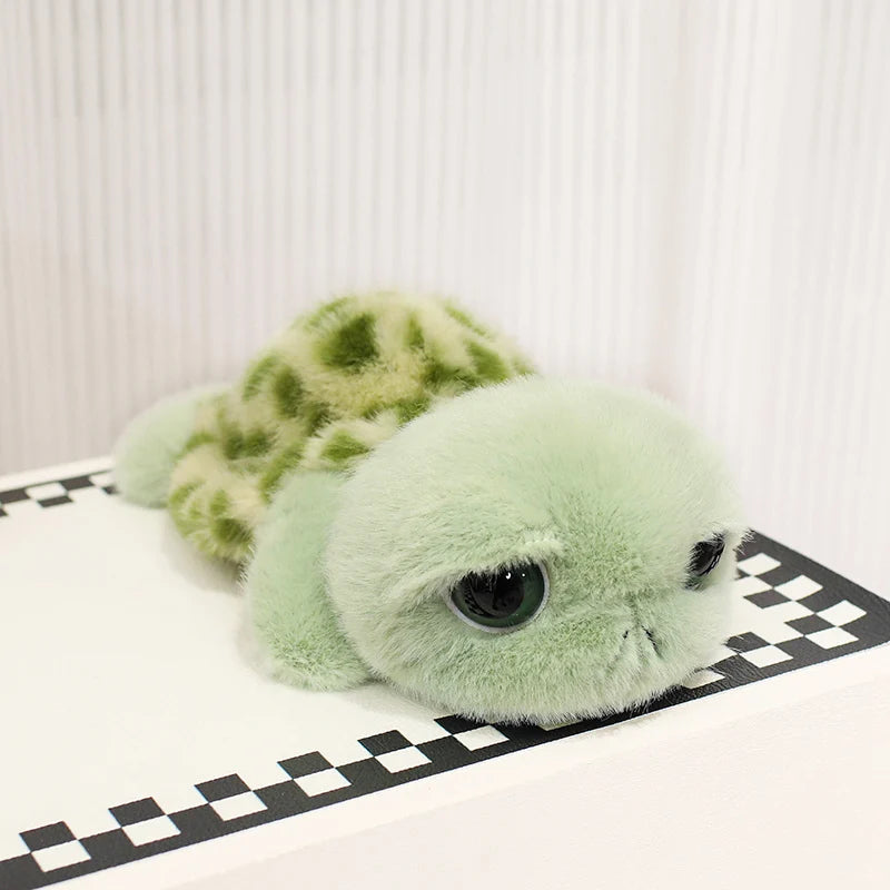 Cute Big-Eyed Green Turtle Plush