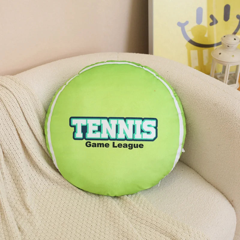Plush White Baseball Decorative Pillow