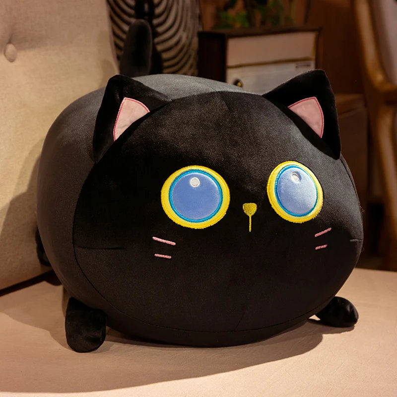 Chubby Cat Plush Pillow with Diverse Styles