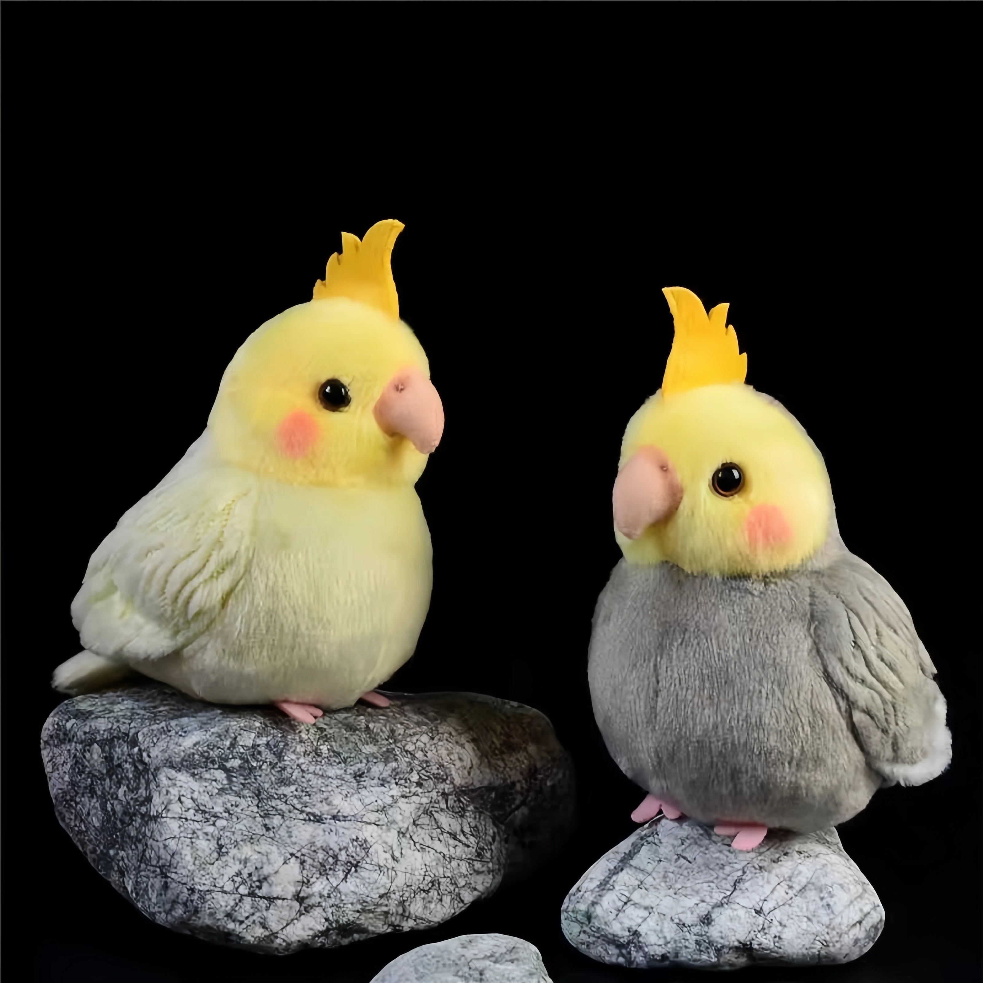 Cockatiel Plushie in Yellow and Grey