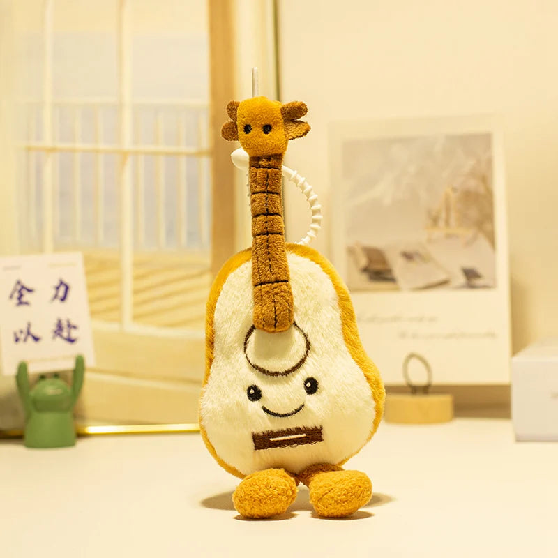 Adorable Plush Instrument & Fruit Keychain