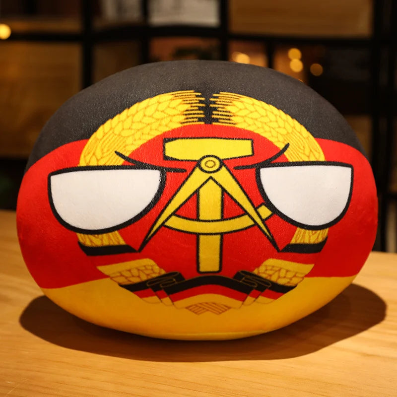 Soft Round Countryball Flag Plush Toy