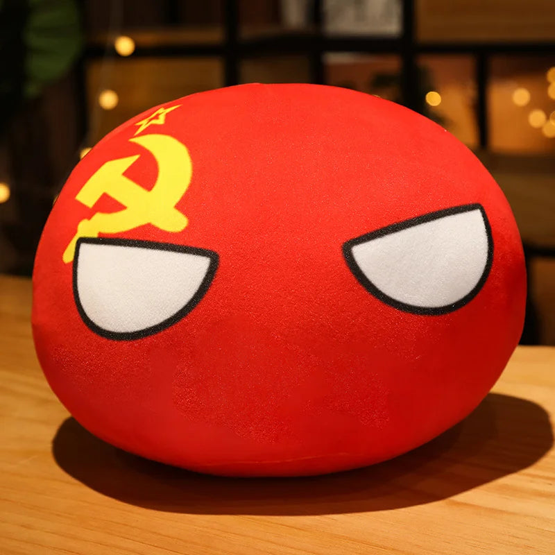 Soft Round Countryball Flag Plush Toy