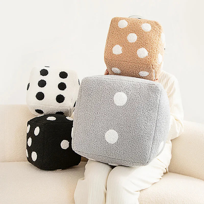 Soft Plush Dice Cube Accent Ottoman