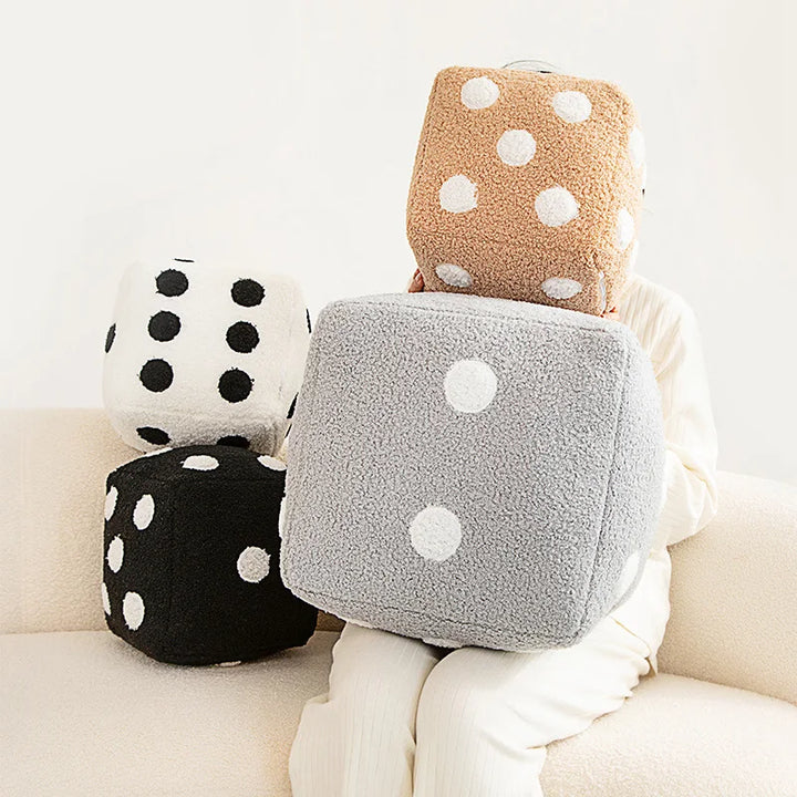 Soft Plush Dice Cube Accent Ottoman
