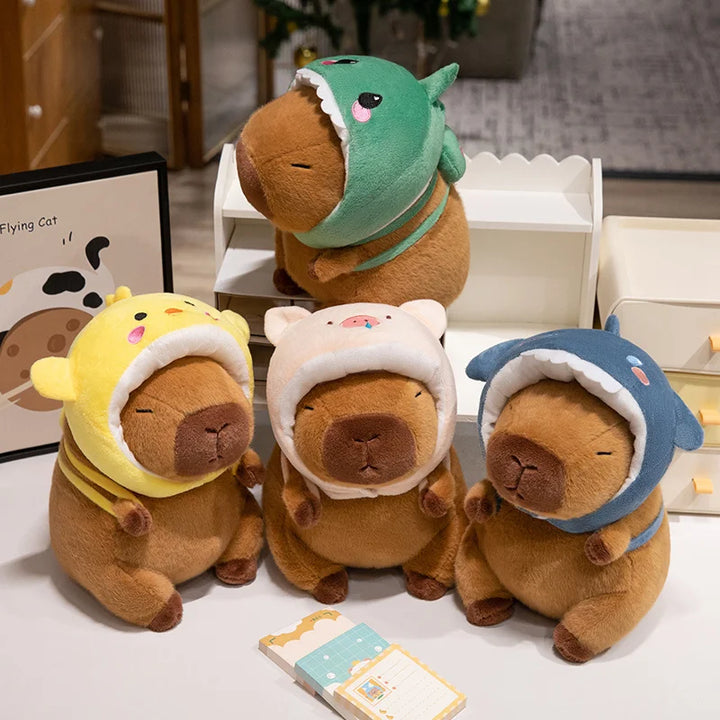 Adorable Capybara Plush in Animal Hats