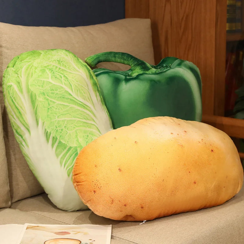 Soft Plush Vegetable Toys: Eggplant, Carrot, Tomato