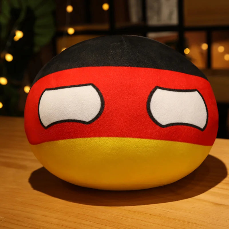 Soft Round Countryball Flag Plush Toy