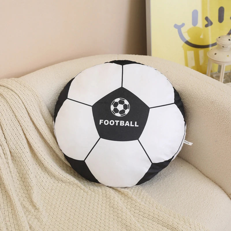 Plush White Baseball Decorative Pillow