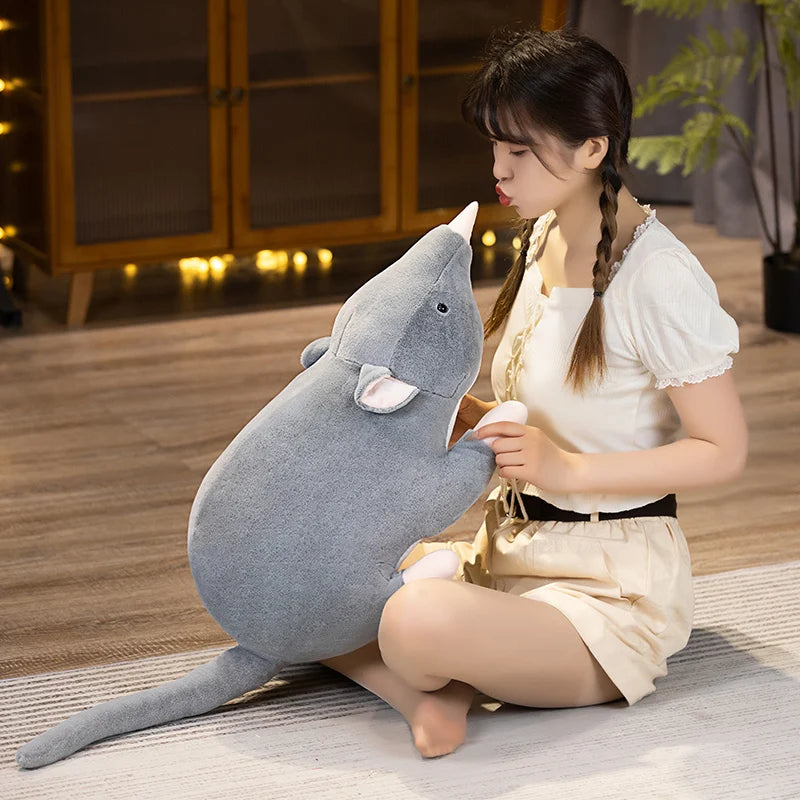 Adorable Grey Mouse Plush Toy