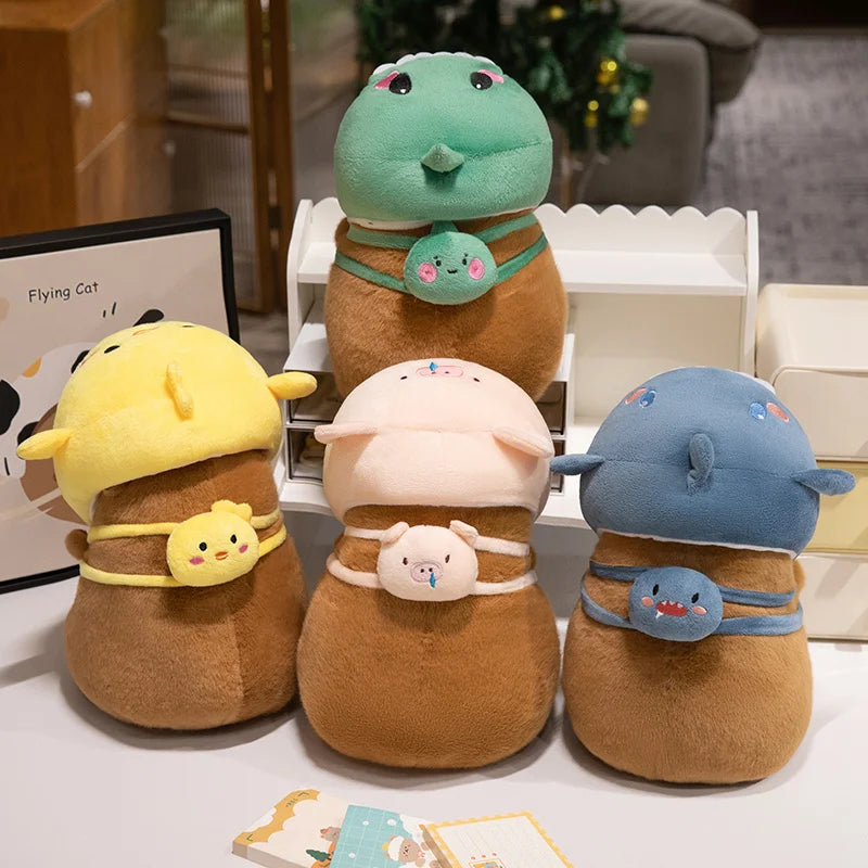 Adorable Capybara Plush in Animal Hats