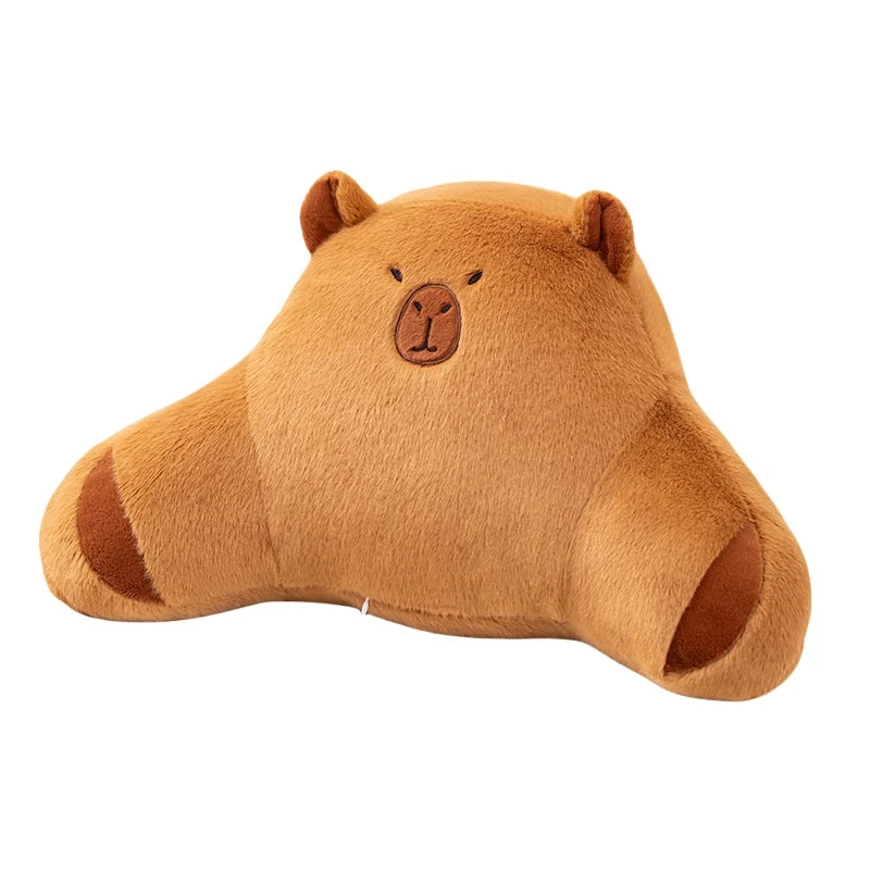 Brown Capybara Plush Lumbar Support Pillow