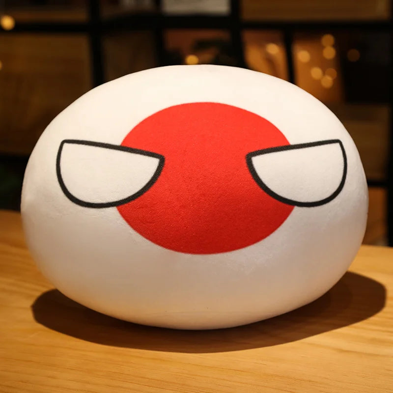 Soft Round Countryball Flag Plush Toy