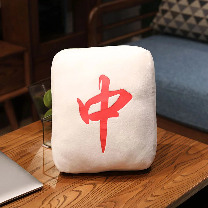 Mahjong Tile Plush Cushion with Iconic Designs