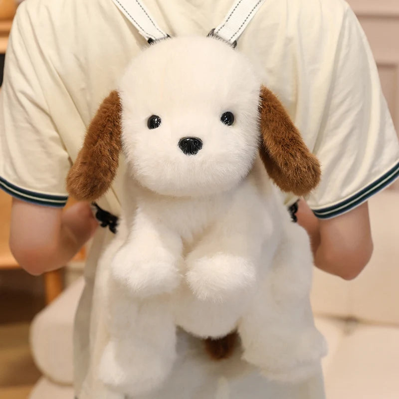Adorable Pink Faux Fur Animal Backpack