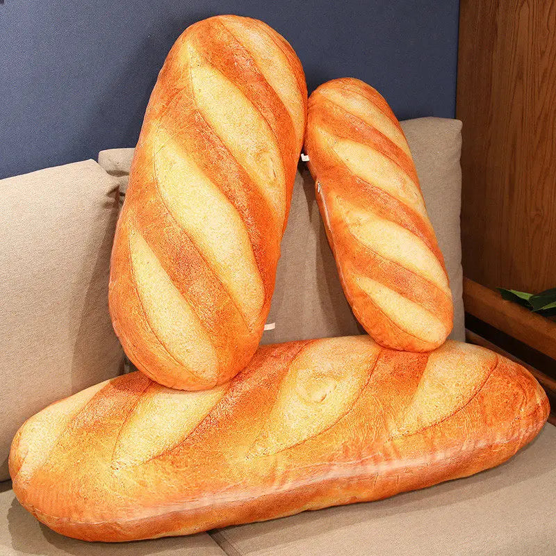 Realistic French Baguette Plush Pillow
