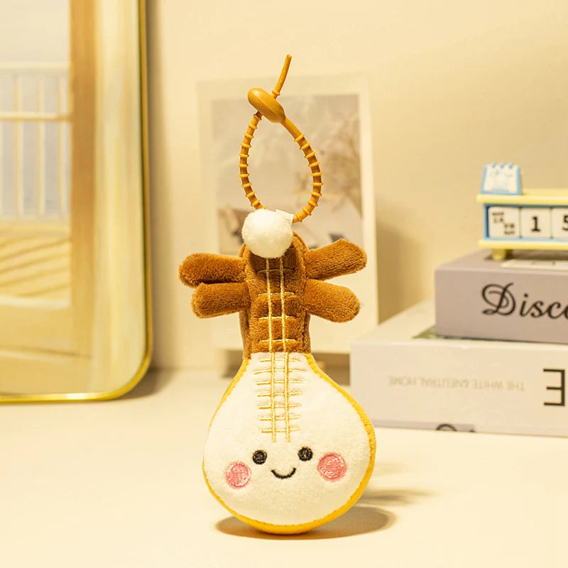 Adorable Plush Instrument & Fruit Keychain