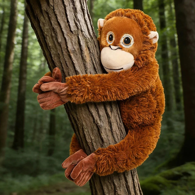 Soft Red-Brown Hugging Orangutan Plush