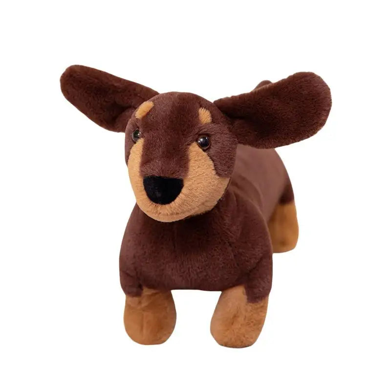 Brown and Tan Dachshund Plush Body Pillow