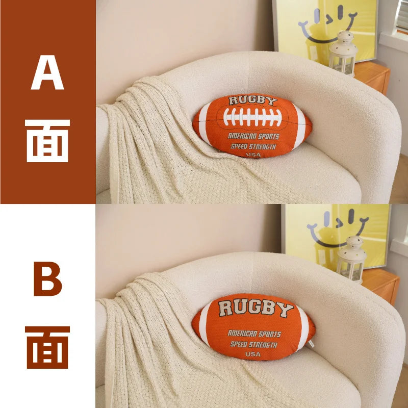 Plush White Baseball Decorative Pillow