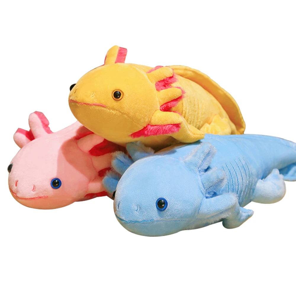 Axolotl Plush Toy in Assorted Bright Colors