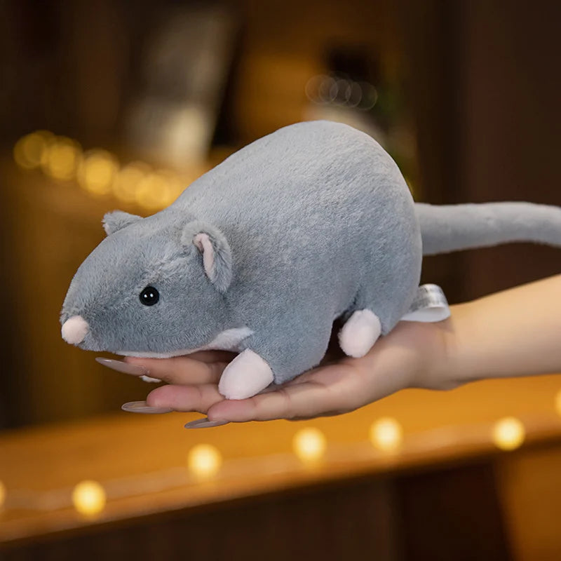 Adorable Grey Mouse Plush Toy