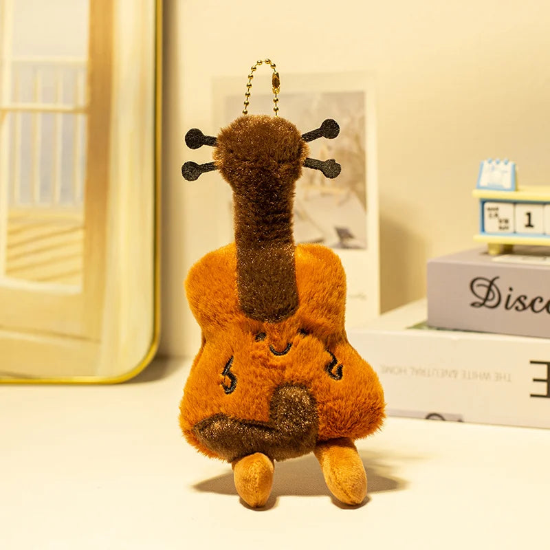 Adorable Plush Instrument & Fruit Keychain