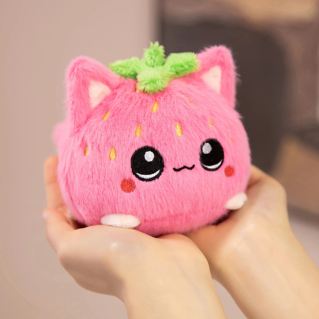 Kawaii Pink Strawberry Cat Plush Toy