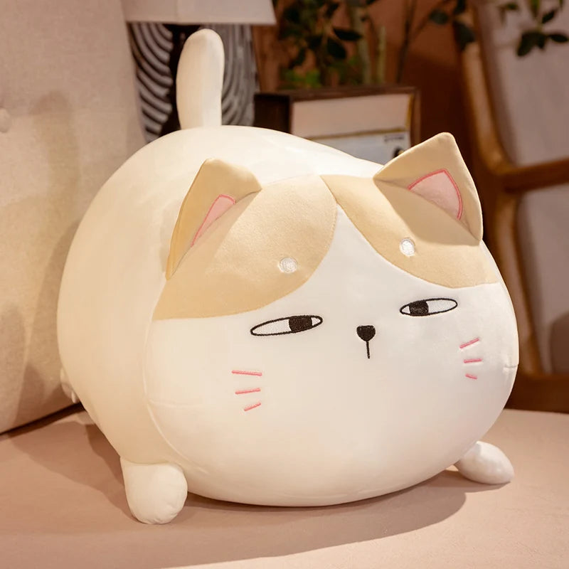 Chubby Cat Plush Pillow with Diverse Styles