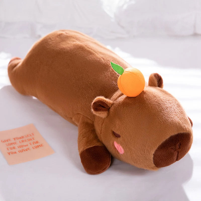 Brown Deer Plush Body Pillow with Angel Wings