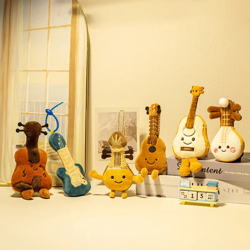 Adorable Plush Instrument & Fruit Keychain