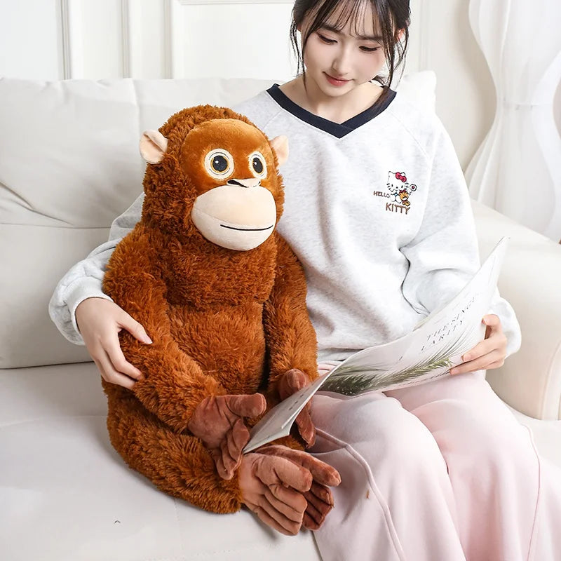 Soft Red-Brown Hugging Orangutan Plush