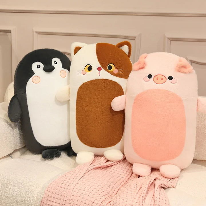 Brown and White Lying Animal Plush