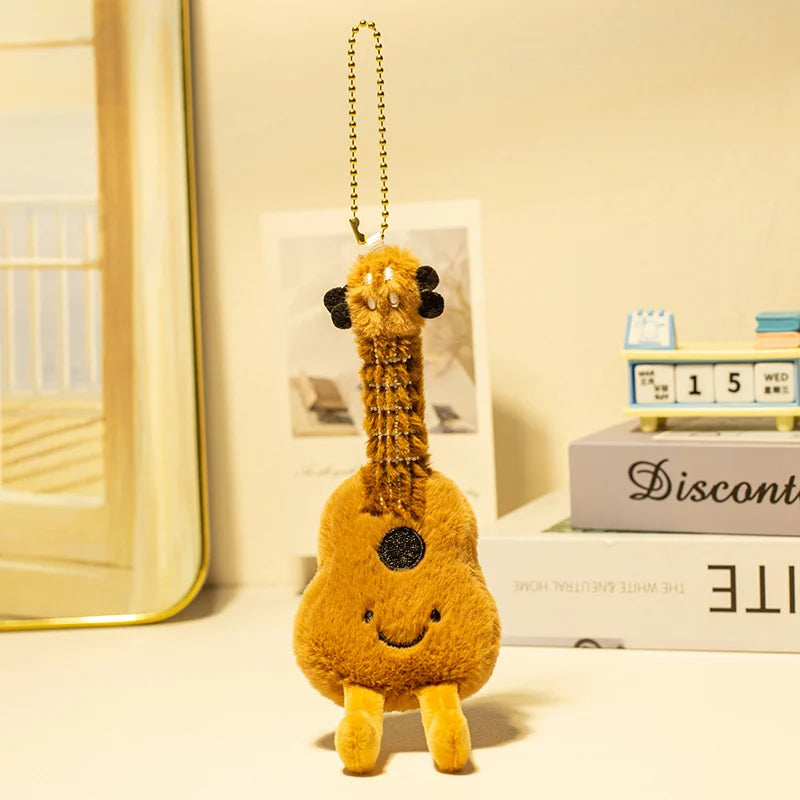 Adorable Plush Instrument & Fruit Keychain