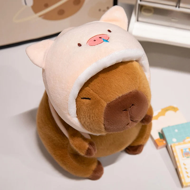 Adorable Capybara Plush in Animal Hats