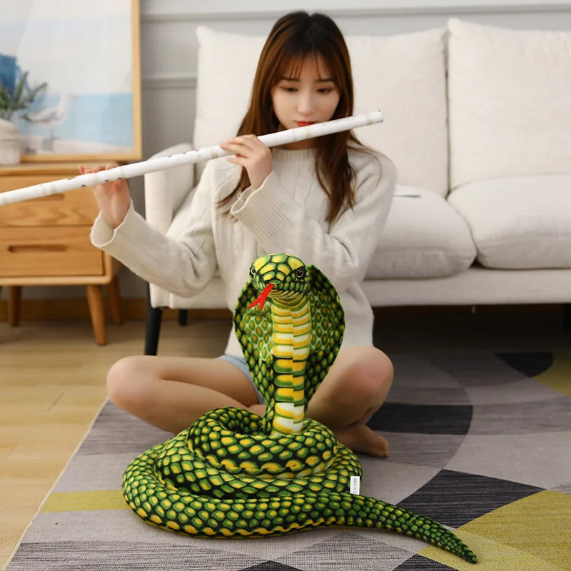 Yellow and Orange Hooded Cobra Plush Toy