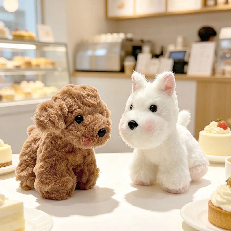 Assorted Plush Puppy Toys with Rosy Cheeks