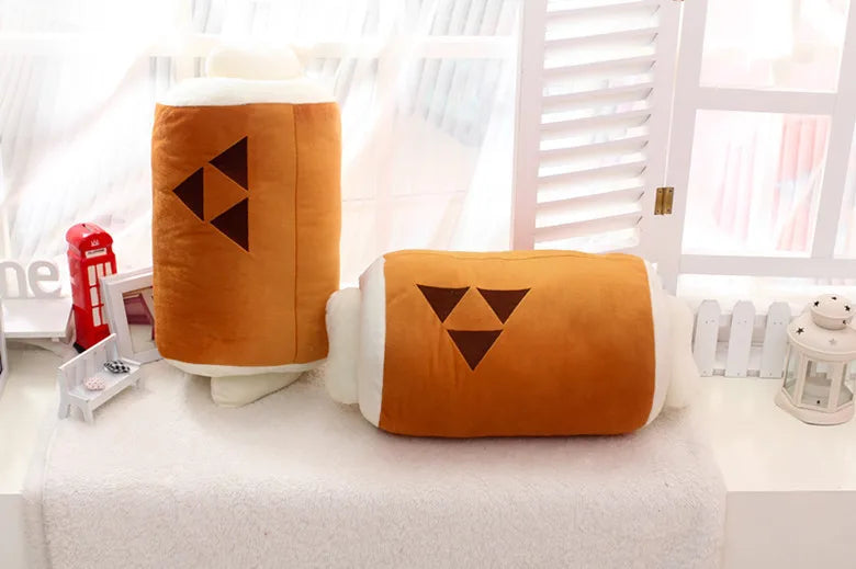 Plush Drumstick Hand Warmer with Bone Pillow