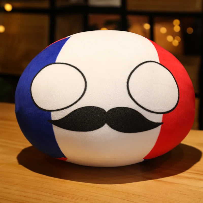 Soft Round Countryball Flag Plush Toy