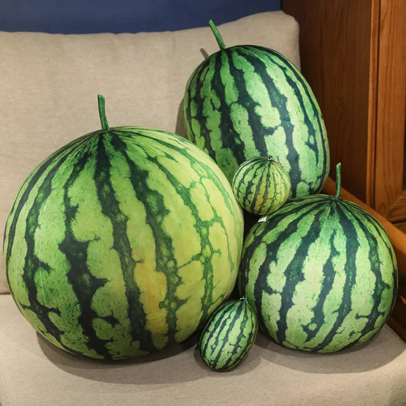 Realistic Watermelon Fruit Plush Pillow
