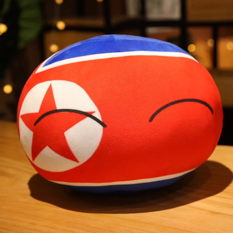 Soft Round Countryball Flag Plush Toy