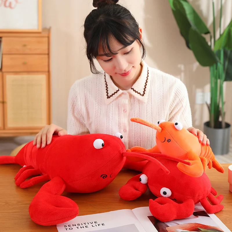 Cute Red Lobster and Orange Crab Plush Toys