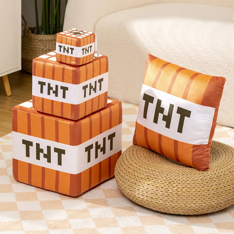 Minecraft TNT Block Orange Plush Cushion