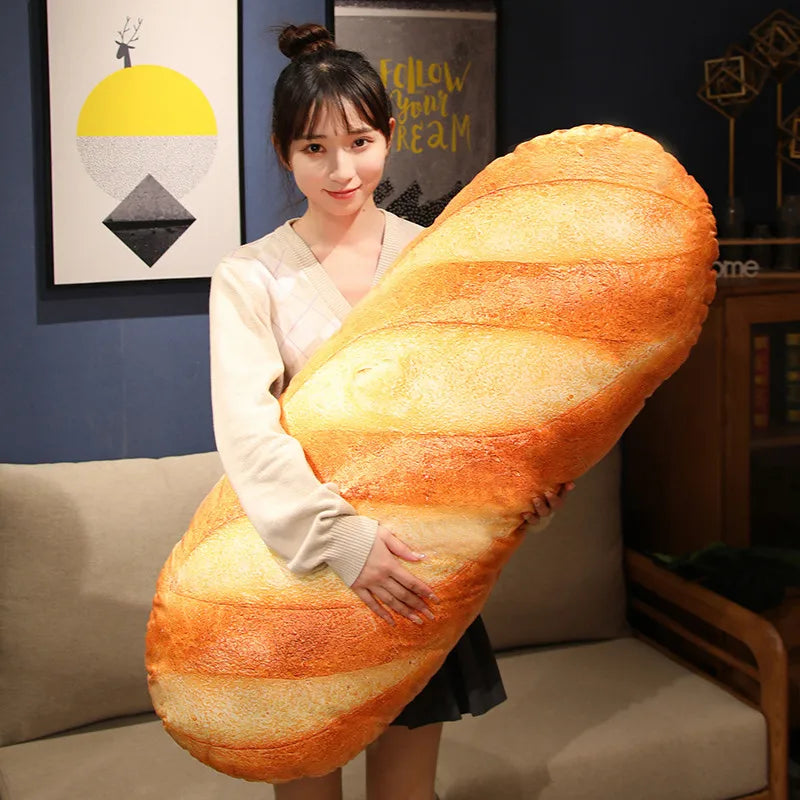 Realistic French Baguette Plush Pillow