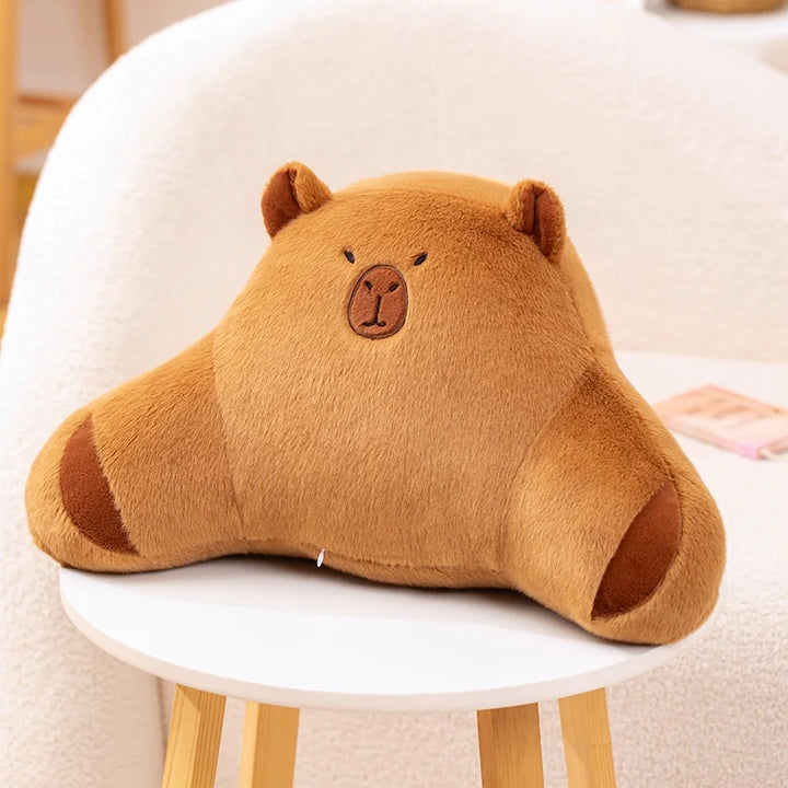 Brown Capybara Plush Lumbar Support Pillow