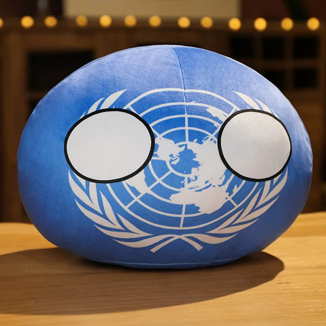 Soft Round Countryball Flag Plush Toy
